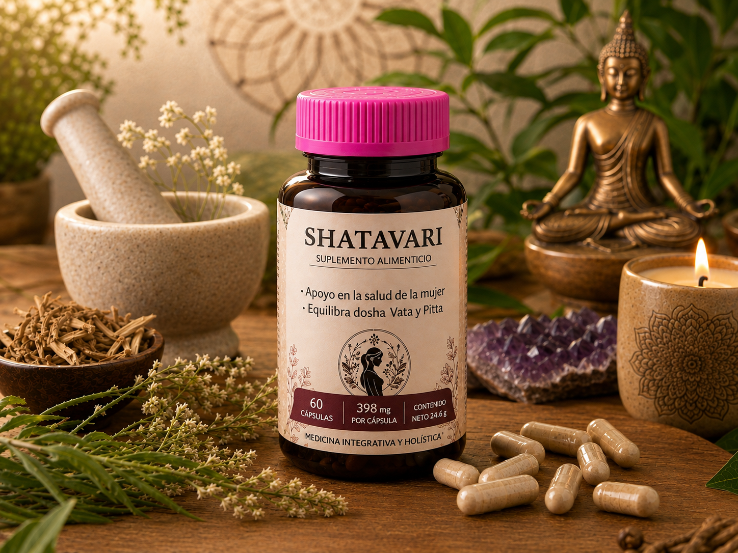 SHATAVARI Cápsulas 398 mg (Asparagus racemosus)